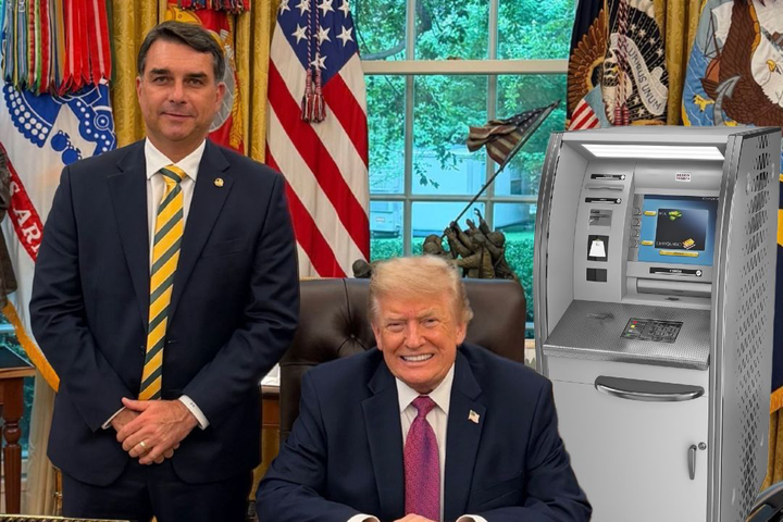 Imagem Por indicação de Flávio Bolsonaro, Trump sugere que brasileiros troquem o Pix por 48 depósitos de R$ 2 mil