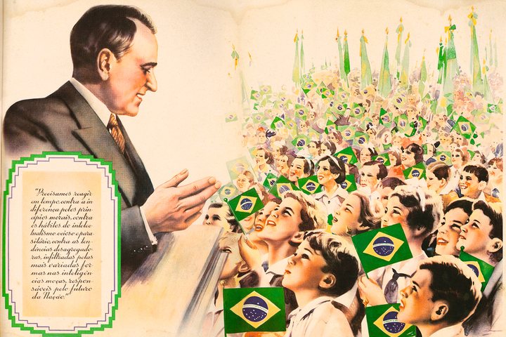 Página de A cartilha de Getúlio Vargas: o país mudou, mas seus símbolos, como a cordialidade brasileira, persistem, apesar de vivermos em um dos ambientes mais violentos do mundo - CRÉDITO: HISTORY & ART COLLECTION_ALAMY_FOTOARENA