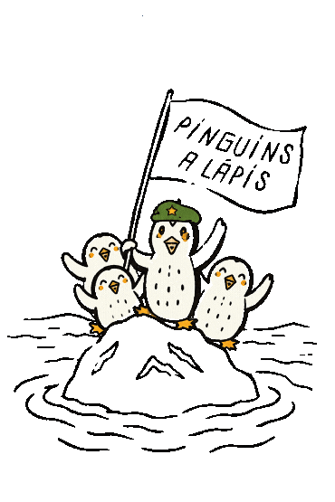 Imagem Pinguins a lápis