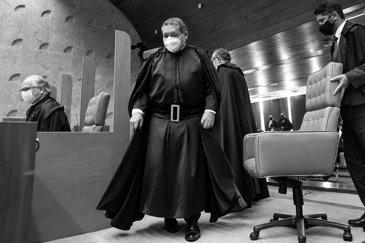 Kassio Nunes Marques, ao tomar posse como ministro do Supremo, em 2020 - Imagem: Felipe Sampaio/STF