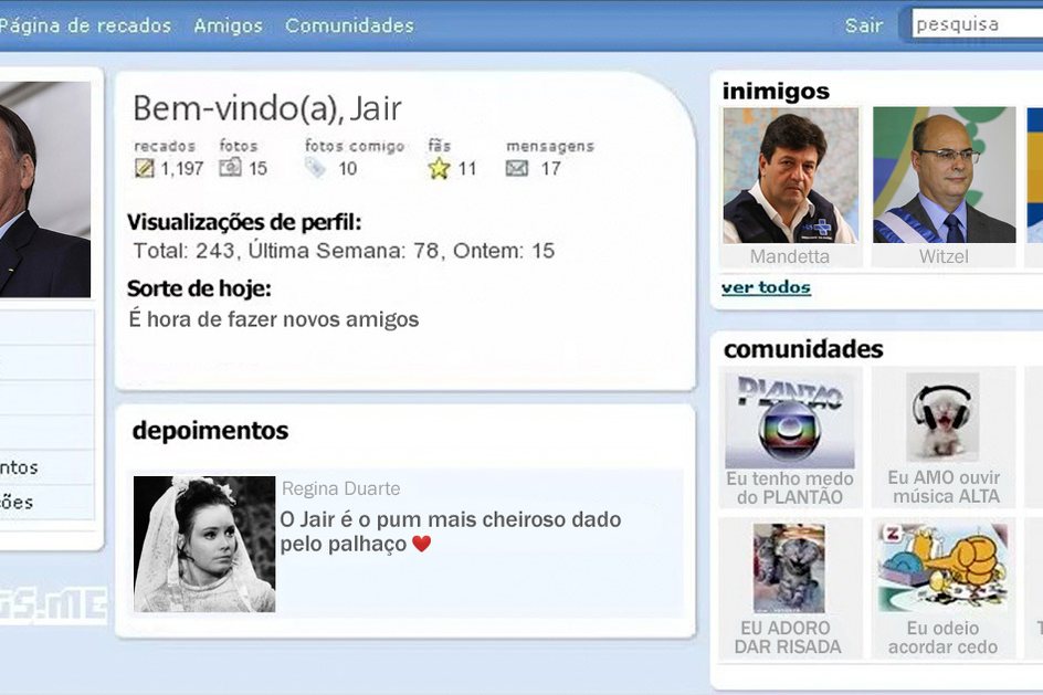 Imagem Após exclusão em redes sociais, Bolsonaro se refugia no Orkut