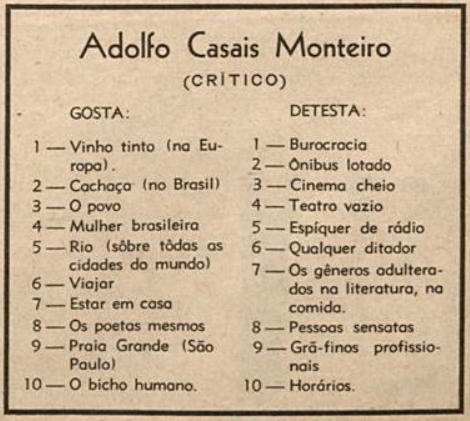 Imagem Adolfo Casais Monteiro: detesta cinema lotado e teatro vazio