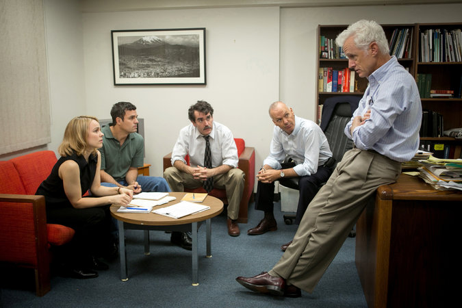 Elenco do filme durante as gravações.