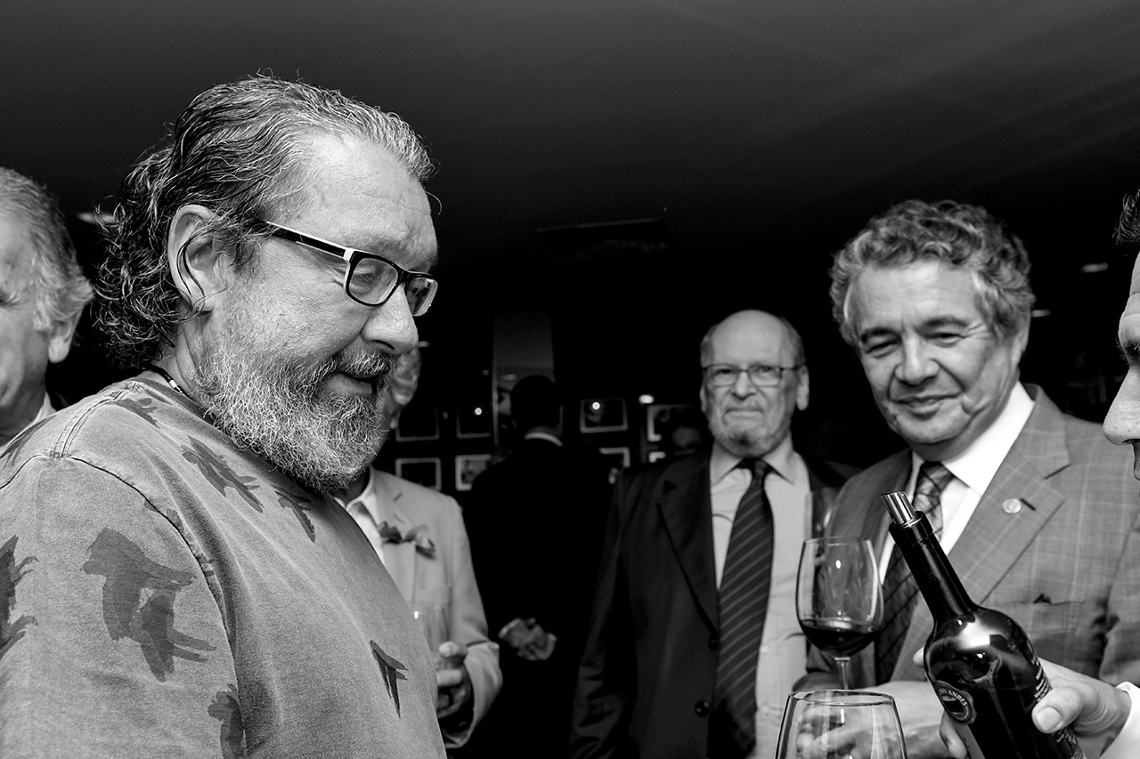 À frente, Antônio Carlos de Almeida Castro, o Kakay. No fundo, o ex-ministro do STF Sepúlveda Pertence, ex-procurador-geral da República e ex-presidente do Supremo Tribunal Federal, e Marco Aurélio Mello, ministro do STF