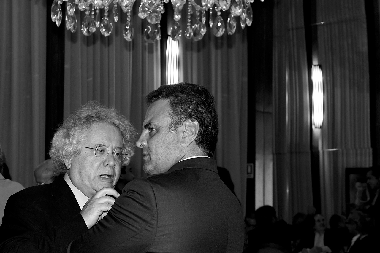 Paulo Delgado, ex-deputado federal e Aécio Neves, senador do PSDB-MG