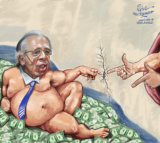 A última charge publicada por Ique parodia 