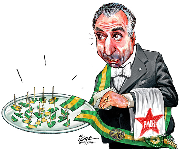 Charge publicada durante o governo Temer