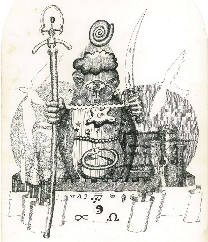 Alguns dos desenhos inéditos de John Howard, feitos em papel